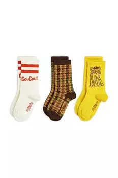 Комплект детских носков Coucou, 3 пары Mini Rodini, мультиколор