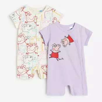 Комплект детских пижам H&M Disney Printed, 2 предмета, светло-фиолетовый/мультиколор