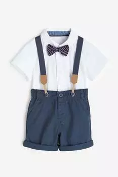 Комплект детский H&amp;M, 4 предмета, темно-синий/белый
