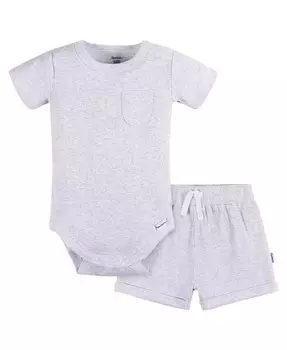 Комплект детского боди и шорт для мальчиков, 2 предмета Gerber, зеленый