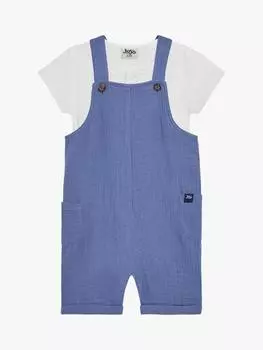 Комплект детского хлопчатобумажного боди и комбинезона JoJo Maman Bb, синий