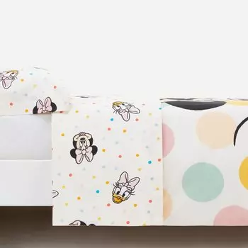 Комплект детского хлопкового простыни Minnie New Disney, разноцветные