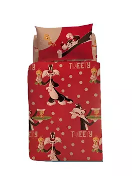 Комплект детского односпального постельного белья Caleffi WB Friends In Cotton, 3 предмета