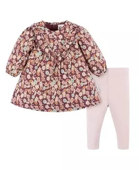 Комплект детского платья и леггинсов для маленьких девочек, 2 предмета Gerber, желтый