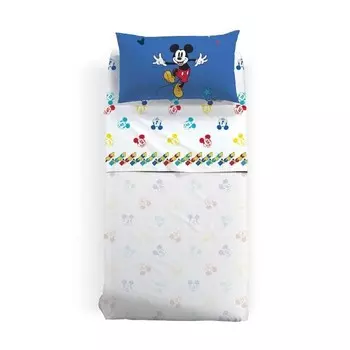 Комплект детского постельного белья Caleffi Disney Mickey Retro In Pure Cotton, 3 предмета