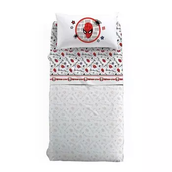 Комплект детского постельного белья Caleffi Disney Spiderman Wall In Pure Cotton, 3 предмета