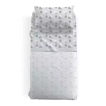 Комплект детского постельного белья из фланели Caleffi Alaska, серый