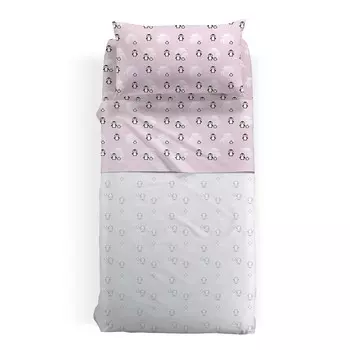 Комплект детского постельного белья из фланели Caleffi Alaska, розовый