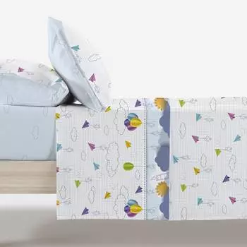 Комплект детского постельного белья с простыней Balloon. Manterol, разноцветные