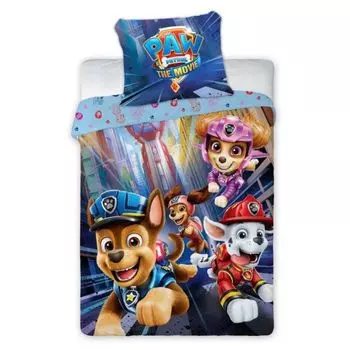 Комплект детского постельного белья «Щенячий патруль фильм» из 2 предметов 100х135 40х60 см 100% хлопок Paw Patrol