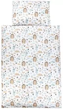 Комплект детского постельного белья ТупТам детское постельное белье пододеяльник 100 х 135 120 х 90 наволочка 40 х 60 мальчики девочки 2 шт., цвет: ёжик/кролик/синий, размер: 135х100 см TupTam