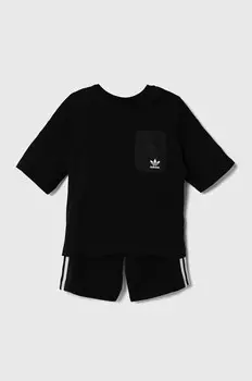 КОМПЛЕКТ ДЕТСКОЙ КОРОТКОЙ ФУТБОЛКИ adidas Originals, черный