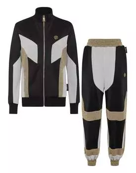 Комплект для бега: куртка на молнии + брюки Statement PLEIN SPORT, мультиколор
