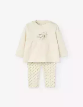 Комплект для девочки 2 шт. 100% хлопок Losan, бежевый