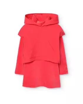 Комплект для девочки из свитшота и вельветового платья Boboli, красный