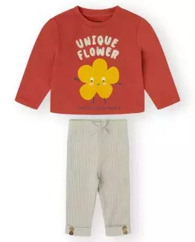 Комплект для девочки коричневого цвета с принтом Canada House