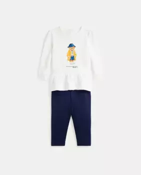 Комплект для девочки с Polo Bear Polo Ralph Lauren, многоцветный