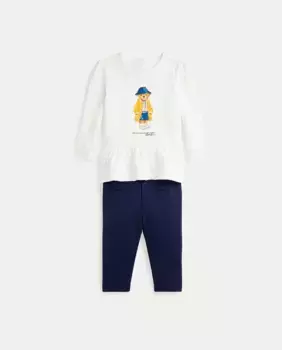 Комплект для девочки с Polo Bear Polo Ralph Lauren, мультиколор