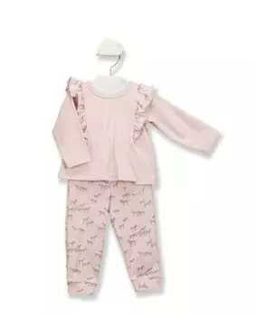Комплект для девочки с рюшами и зебровым принтом BABID