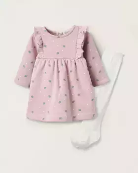 Комплект для девочки с рюшами Zippy, розовый