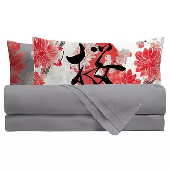 Комплект для кровати «queen-size» хлопка с цифровым принтом Amo Lacasa, мультиколор