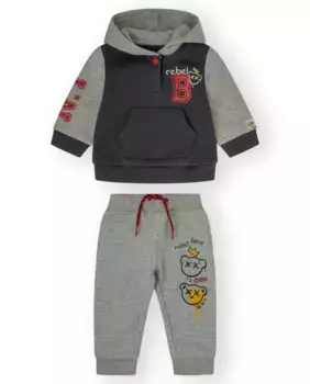 Комплект для мальчика черного цвета с капюшоном Canada House