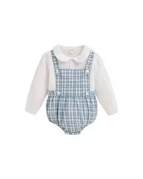 Комплект для мальчика из клетчатой лягушки и рубашки Dadati, синий