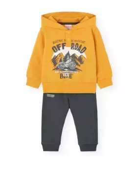 Комплект для мальчика из свитшота и спортивных штанов Boboli, желтый