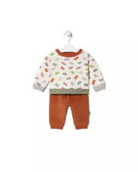 Комплект для мальчика из толстовки с разноцветными мишками и джоггера Tous