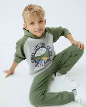 Комплект для мальчика, состоящий из толстовки и штанов Kids El Corte Ingls, зеленый