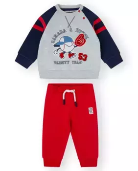 Комплект для мальчика светло-серого цвета с принтом Canada House, светло-серый