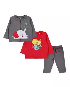 Комплект для мальчика-тройки серого и красного цветов Tuc tuc, серый