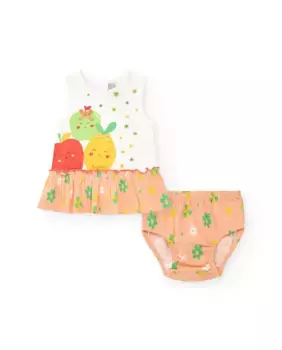 Комплект для малышки из подходящего платья и трусиков в тон Tuc tuc, цвет Salmn