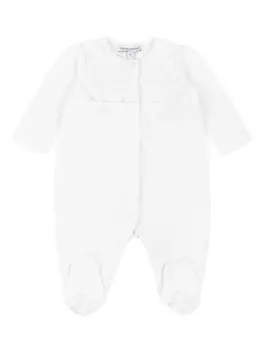 Комплект для новорожденного Emporio Armani Kids из хлопка с воротником-стойкой, белый