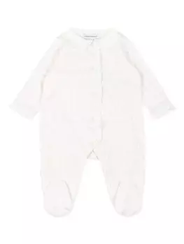 Комплект для новорожденного из хлопка с логотипом Emporio Armani Kids, белый
