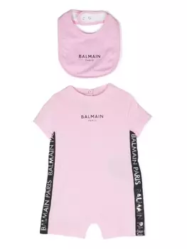 Комплект для новорожденного с логотипом Balmain Kids, розовый