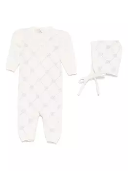 Комплект для новорожденного с логотипом Miss Blumarine, белый