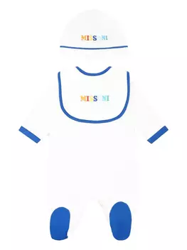 Комплект для новорожденного с принтом логотипа Missoni Kids, белый