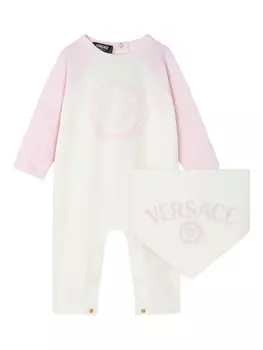 Комплект для новорожденного с принтом «Медуза» от Versace Kids, розовый