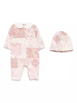 Комплект для новорожденного с принтом пейсли ETRO KIDS, розовый