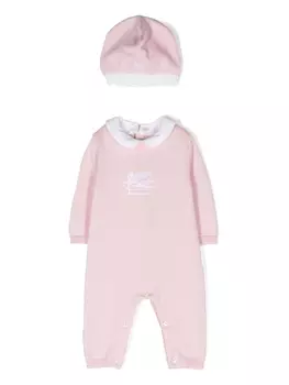 Комплект для новорожденного с вышитым логотипом ETRO KIDS, розовый