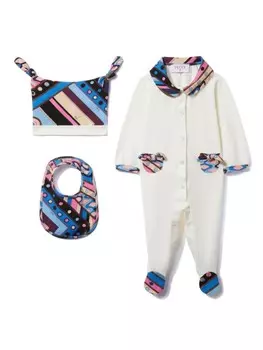 Комплект для новорожденного Vivara-print PUCCI Junior, белый