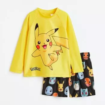 Комплект для плавания H&M x Pokmon Printed, желтый/черный