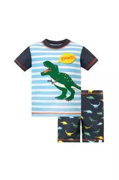 Комплект для плавания из 2 предметов в полоску динозавра Harry Bear, синий