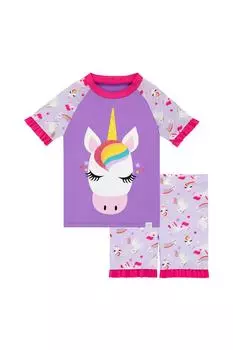 Комплект для плавания с блестящим единорогом Harry Bear, фиолетовый