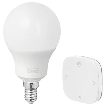 Комплект для подключения дистанционного управления, E14 470 лм Ikea Tradfri / Styrbar Smart, цветной / белый / спектраль