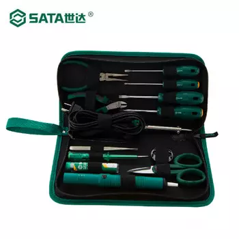 Комплект для ремонта электроники SATA, 13 предметов 03710 - многофункциональный комплект для ремонта домашнего имущества