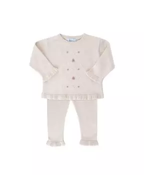 Комплект для вязания «Розабутон» для девочек — малыш, малышка Feltman Brothers, слоновая кость/кремовый