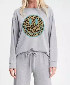 Комплект домашней одежды Leopard Smiley в цвете Heather Grey Phil Love