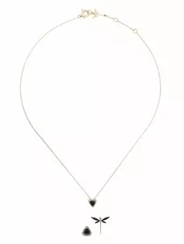 Комплект Dragonfly из колье и серег из розового золота Anapsara, розовый